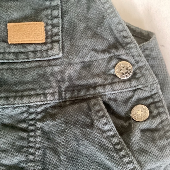 Vintage 90’s Mc Kids Gray Corduroy Carpenter Overalls Hammer loop 5 Pockets 2T - Picture 4 of 7